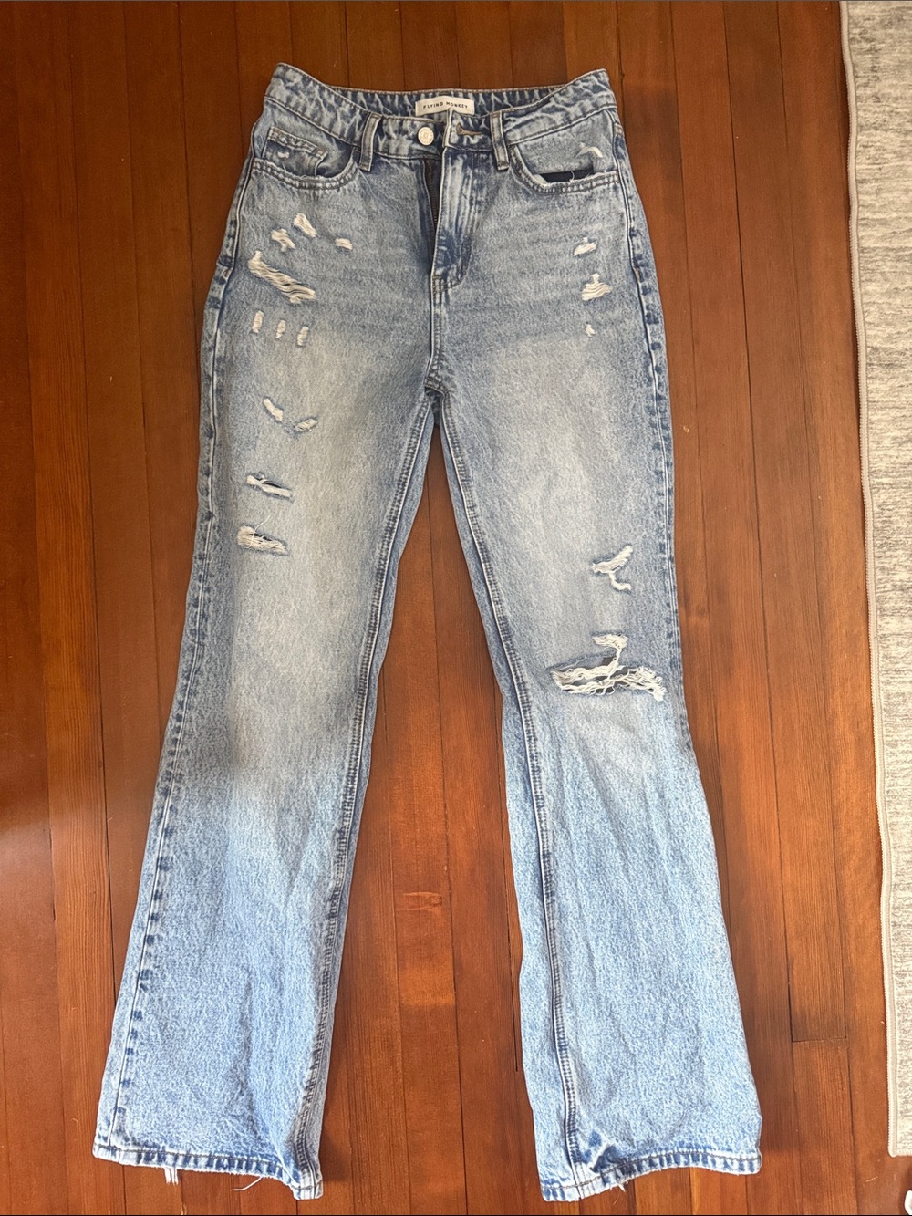 Jasper Flying Monkey Light Blue Distressed Jeans